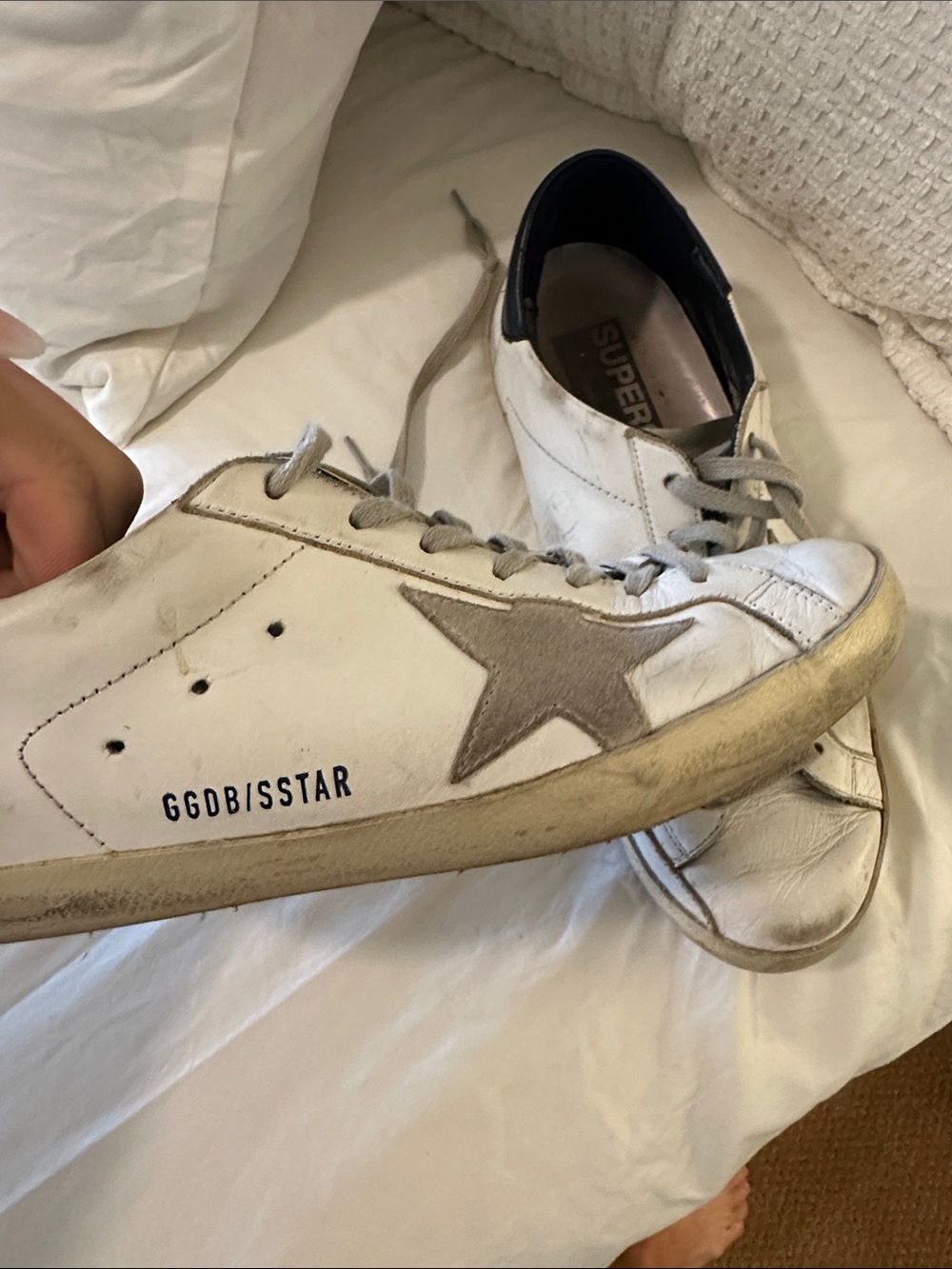 100% authentic Golden goose! Navy gray white size 10